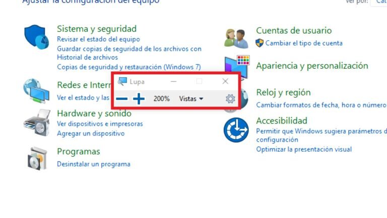 Cómo Utilizar la Herramienta de Lupa en Windows 10 