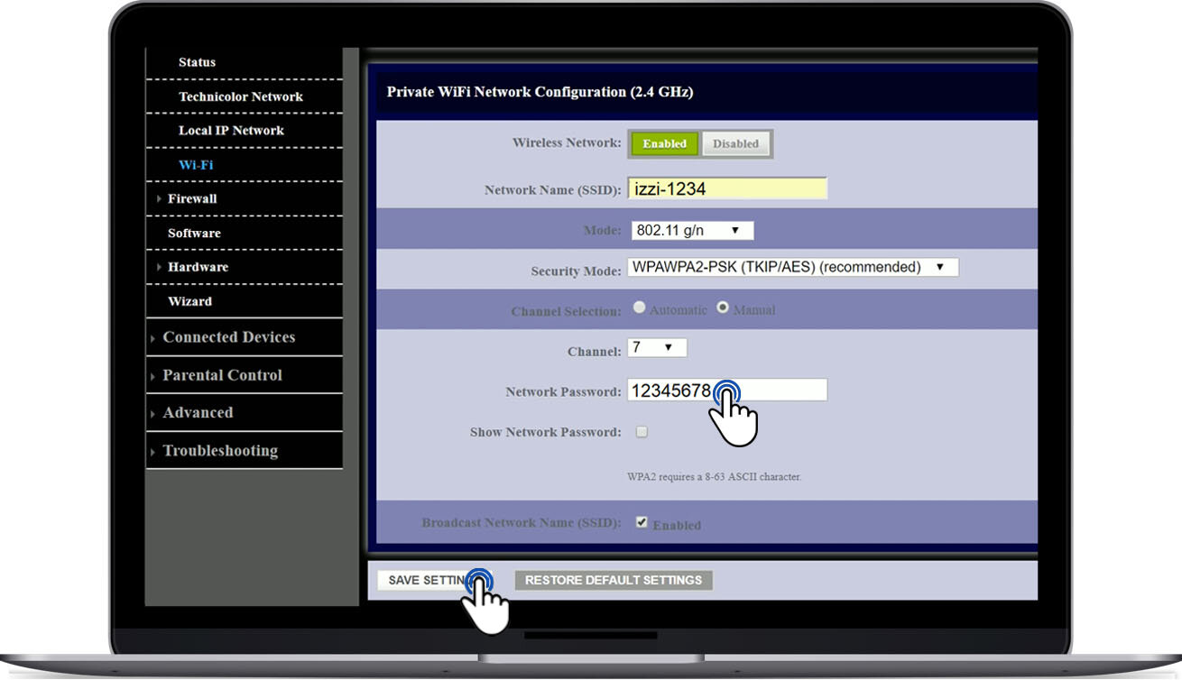 Paso a paso: Cambiando la contraseña del wifi izzi desde el portal de usuario
