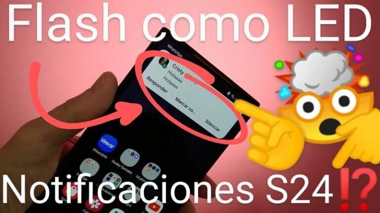 Pasos para activar el flash LED en notificaciones