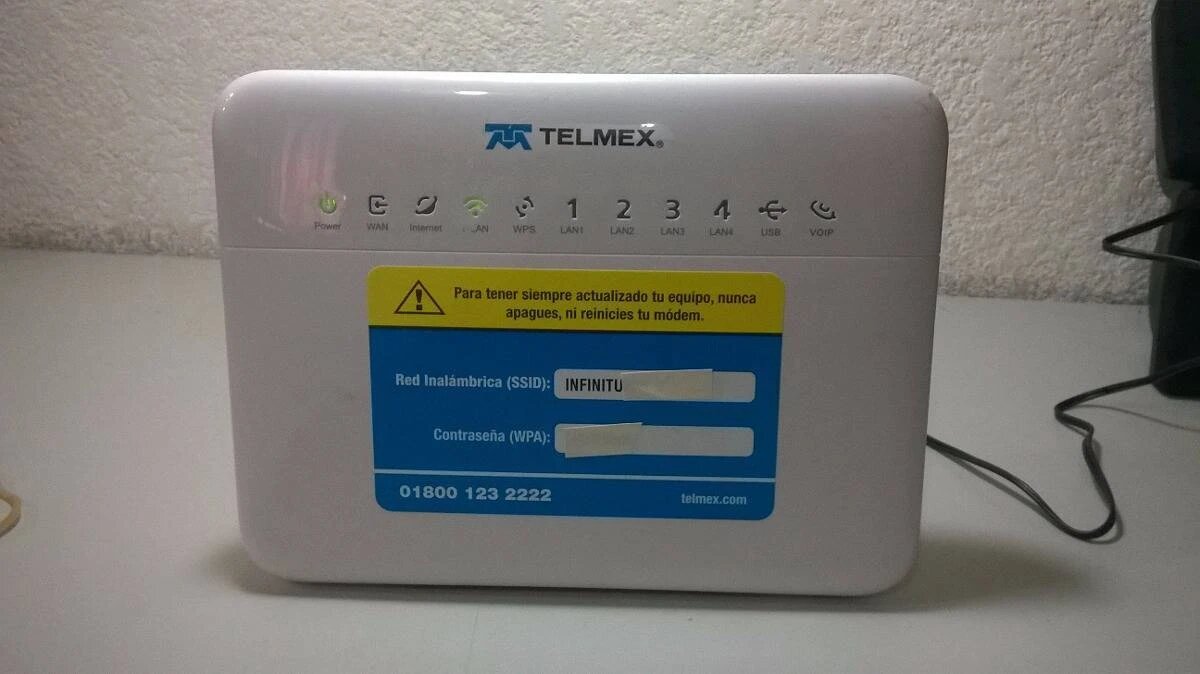 Pasos para cambiar la contraseña de tu módem Infinitum