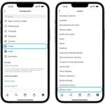 Pasos para eliminar cuentas en iPhone