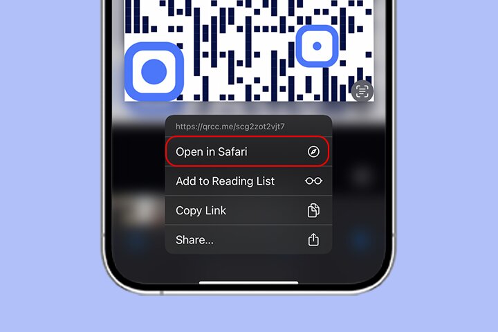 Pasos para escanear un código QR en un iPhone